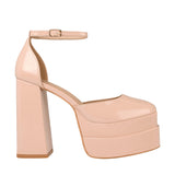 TACONES FOREVER MUJER TWICE-13 CHAROL BEIGE