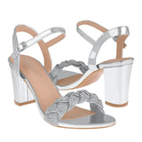 SANDALIAS DE FIESTA DELICACY MUJER VANESSA-10 CHAROL PLATA