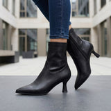 BOTINES FOREVER MUJER HUTTON-21 SIMIPIEL NEGRO