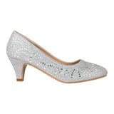 TACONES DE FIESTA MUJER DELICACY JEMMA-31 TEXTIL PLATA
