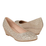 TACONES DE FIESTA MUJER FOREVER FISHER-4 TEXTIL ORO