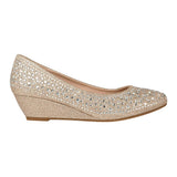 TACONES DE FIESTA MUJER FOREVER FISHER-4 TEXTIL ORO