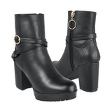 BOTINES STYLO MUJER 5605 SIMIPIEL NEGRO