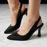 TACONES STYLO MUJER 98008 TEXTIL NEGRO