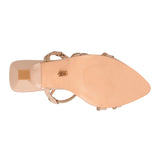 SANDALIAS DE FIESTA STYLO MUJER 9006 CHAROL BEIGE