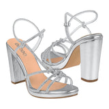 SANDALIAS DE FIESTA STYLO MUJER 9214 SIMIPIEL PLATA