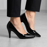 TACONES STYLO MUJER 2006 CHAROL NEGRO