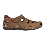 Sandalias Lobo Solo para hombre nobuck grey con rojo 6580