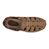 Sandalias Lobo Solo para hombre nobuck grey con rojo 6580