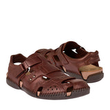 HUARACHES LOBO SOLO HOMBRE 6256 PIEL CAFÉ