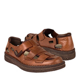 HUARACHES LOBO SOLO HOMBRE 7246 PIEL CAFÉ
