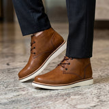 BOTINES CASUALES STYLO HOMBRE 30-01 SIMIPIEL CAFÉ