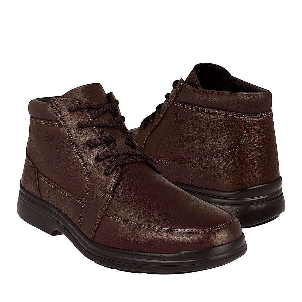 BOTINES CABALLERO FLEXI 404803 PIEL CAFÉ – Stylo México