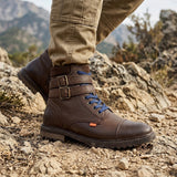 BOTINES TRIPLES HOMBRE 33906 PIEL CAFÉ
