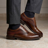 ZAPATOS STYLO HOMBRE  2673-1PG PIEL CAFÉ