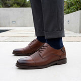 ZAPATOS STYLO HOMBRE 1053-1PG PIEL CAFÉ