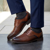 ZAPATOS STYLO HOMBRE 1050-3PC PIEL CAFÉ