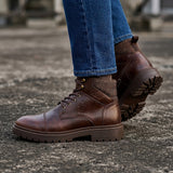 Botines Polo para hombre, color simipiel cafe, corrida 26-28.5
