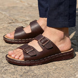 SANDALIAS STYLO HOMBRE 680 PIEL CAFÉ