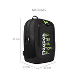 MOCHILA REEBOK UNISEX BP0206 TEXTIL NEGRO