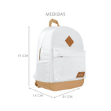 MOCHILA SKECHERS UNISEX SB1126OFWT TEXTIL BLANCO