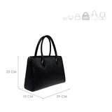 BOLSA DAMA MM ITALY S5376 SIMIPIEL NEGRO