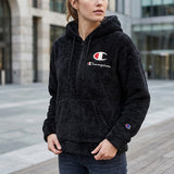 SUDADERA CHAMPION MUJER EPFW2313W84 POLIESTER NEGRO