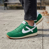 Tenis Panam para hombre, color suede verde, corrida 60-90