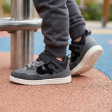 TENIS PANAM NIÑO 116971269 SIMIPIEL GRIS/NEGRO 13-16