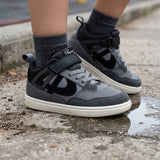 TENIS PANAM NIÑO 0117081269 SIMIPIEL GRIS/NEGRO 17-21