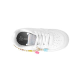 TENIS CASUALES NIÑAS MISS PINK CROACIA SIMIPIEL BLANCO