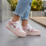 TENIS CASUALES MUJER AMAZON SIMIPIEL BCO/ROSA