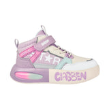TENIS CASUALES CLASBEN NIÑA  DOUBLE SIMIPIEL MORADO 18-21