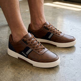 TENIS CASUALES CABALLERO CLASBEN POLO SIMIPIEL CAFÉ
