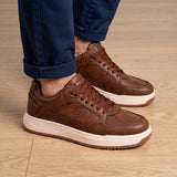 TENIS CASUALES CLASBEN HOMBRE SKULL SIMIPIEL CAFÉ