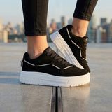 TENIS CASUALES MISS PINK MUJER LUXURY SUEDE NEGRO