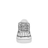 TENIS CASUALES DAMA STYLO 16108 SIMIPIEL BLANCO c/Negro