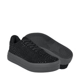 TENIS CASUALES DAMA STYLO 18667 SUEDE NEGRO
