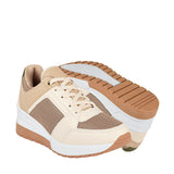 TENIS CASUALES DAMA STYLO 16470 SIMIPIEL BEIGE