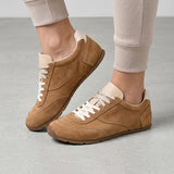 TENIS CASUALES MUJER STYLO 20369 SUEDE CAFÉ