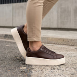 TENIS CASUALES STYLO MUJER 20560  SIMIPIEL CAFÉ