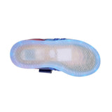 Tenis Led Spiderman para niño simipiel marino con rojo 3507