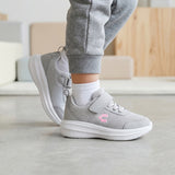TENIS CHARLY NIÑA 1065519004 TEXTIL GRIS/ROSA 15-17.5