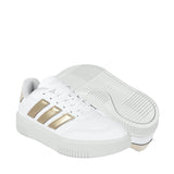 TENIS ADIDAS COURTBLOCK BOLD MUJER JI2203 SIMIPIEL BLANCO