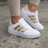 TENIS ADIDAS COURTBLOCK BOLD MUJER JI2203 SIMIPIEL BLANCO