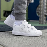 TENIS ADIDAS NIÑO ADVANTAGE IE9020 SIMIPIEL BCO 17-21