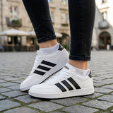 TENIS ADIDAS BREAKNET JOVEN JR8448 SIMIPIEL BLANCO 18-25