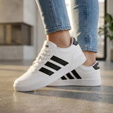 TENIS ADIDAS BREAKNET HOMBRE JR3547 SIMIPIEL BLANCO