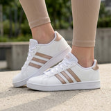 TENIS ADIDAS GRAND COURT MUJER EF0101 SIMIPIEL BLANCO
