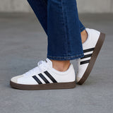 TENIS DAMA ADIDAS COURT VL ID3714 SIMIPIEL BLANCO